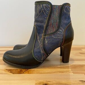 Laura Vita Albane 23 Heeled ankle boots French flamboyant leather booties 37